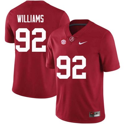 NCAA Men's Alabama Crimson Tide #92 Quinnen Williams Stitched College Nike Authentic Crimson Football Jersey MI17M65PA